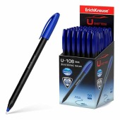 Ручка шариковая EK U-108 Black Edition Stick,1,0мм, синяя