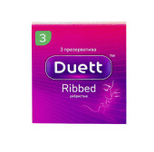 Презервативы DUETT ribbed 3шт