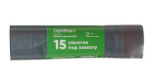Мешки для мусора 54х57см 25мкм с завязками 35л 15шт Optiline
