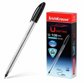 Ручка шариковая EK U-108 Classic Stick 53698 Ultra Glide Technology, 1мм, чёрная