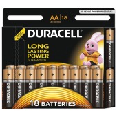 Батарейки Duracell Basic AA 1.5V LR6 алкалиновые (1уп=18шт)