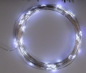 Гирлянда «Нить» 5м роса, IP65, 50 LED, свечение белое, 8 режимов, AAх3