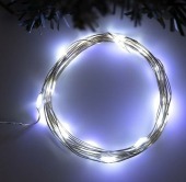 Гирлянда «Нить» 2м роса, IP20, 20 LED, свечение белое, USB