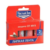 Липкая лента от мух Чистый дом, с аттрактантом (1уп=4шт)