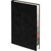 Ежедневник А6+, 176л, 2026 Escalada, кож.зам., чёрный