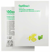 Салфетка влажная Optiline в инд.уп. освежающая с ароматом лимона и мяты
